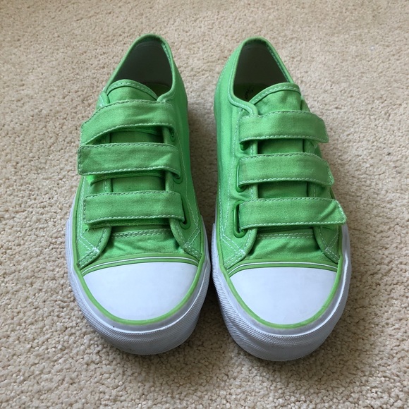 lime green canvas shoes